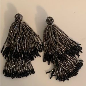 Bauble bar black sparkly earrings